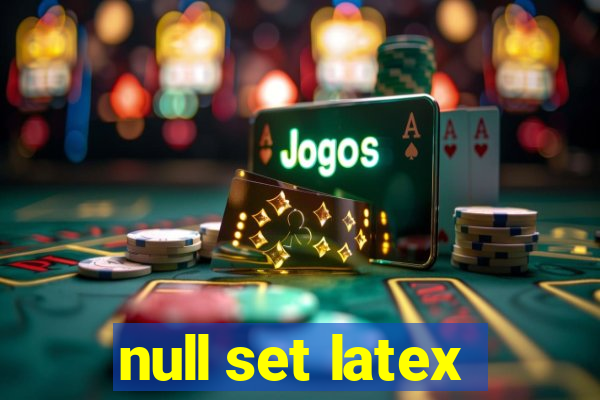 null set latex